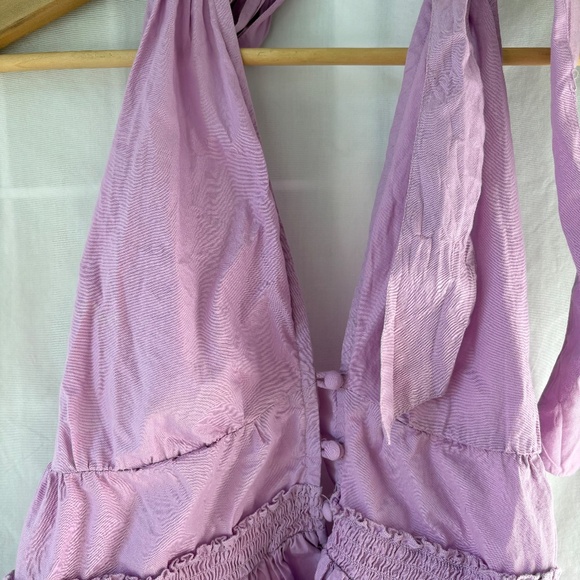 NWT Free People Sail away tunic  tiered ruffle dress lilac purple small - Picture 4 of 15